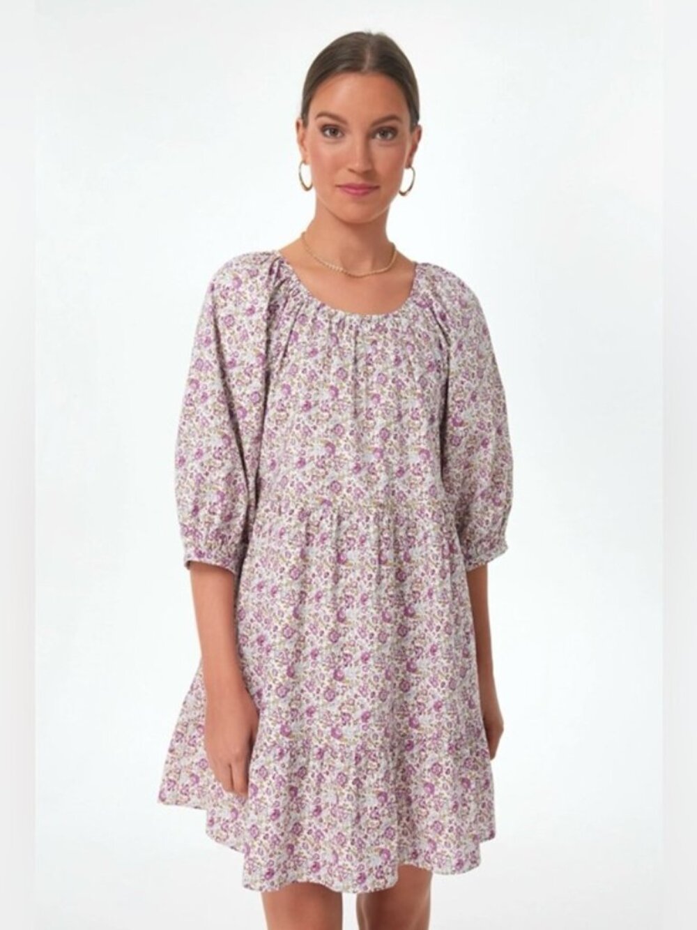 Tuckernuck Hyacinth House Mini Dress XS Floral Huckleberry